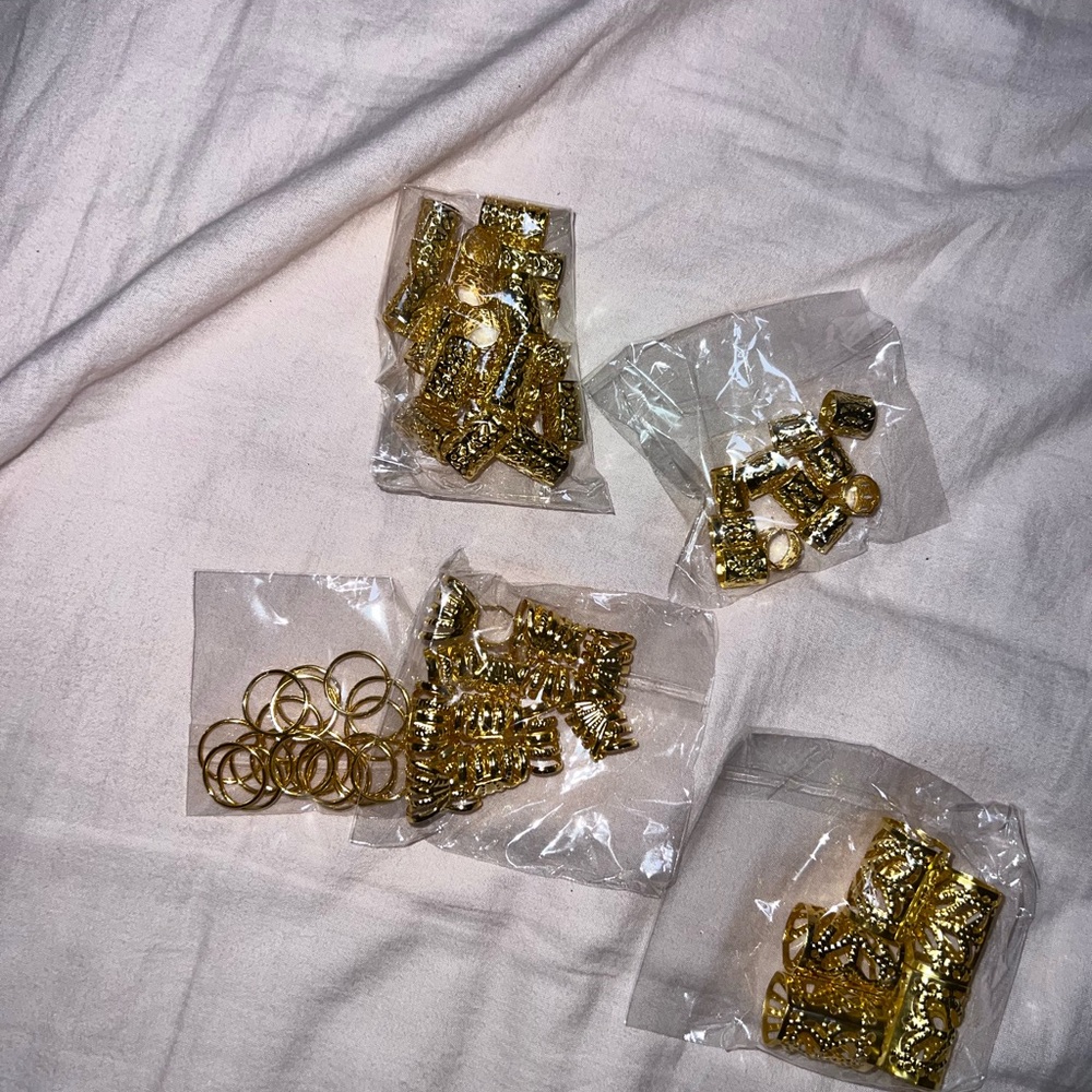 Hair beads gold hair accessories